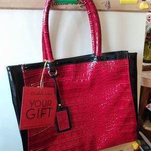 Elizabeth Arden large red tote bag BNWT